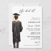 彼モダンが卒業したミニマル写真 招待状 (正面)