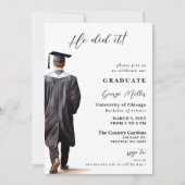 彼モダンが卒業したミニマル写真 招待状 (正面)