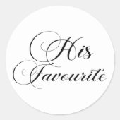 彼モダンの結婚為の台本のケーキのトッパー ラウンドシール (正面)