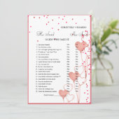 彼モダンは彼女がブライダルシャワーゲームカードを言った 案内状 (スタンド正面)