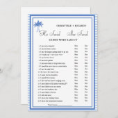 彼モダンは彼女がブライダルシャワーゲームカードを言った 案内状 (正面/裏面)