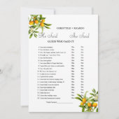 彼モダンは彼女がブライダルシャワーゲームカードを言った 案内状 (正面)