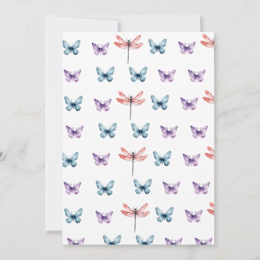 彼モダンは彼女がブライダルシャワーゲームカードを言った 案内状 (裏面)