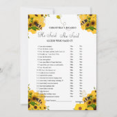 彼モダンは彼女がブライダルシャワーゲームカードを言った 案内状 (正面)