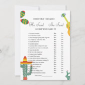 彼モダンは彼女がブライダルシャワーゲームカードを言った 案内状 (正面)