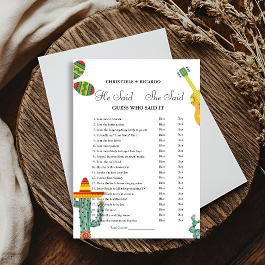 彼モダンは彼女がブライダルシャワーゲームカードを言った 案内状