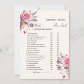 彼モダンは彼女がブライダルシャワーゲームカードを言った 案内状 (正面)