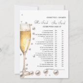 彼モダンは彼女がブライダルシャワーゲームカードを言った 案内状 (正面)