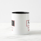 彼ユーモアのあるのために黒、白、ピンクの真菌のパン マグカップ (中央)