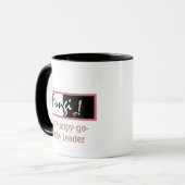 彼ユーモアのあるのために黒、白、ピンクの真菌のパン マグカップ (正面左)