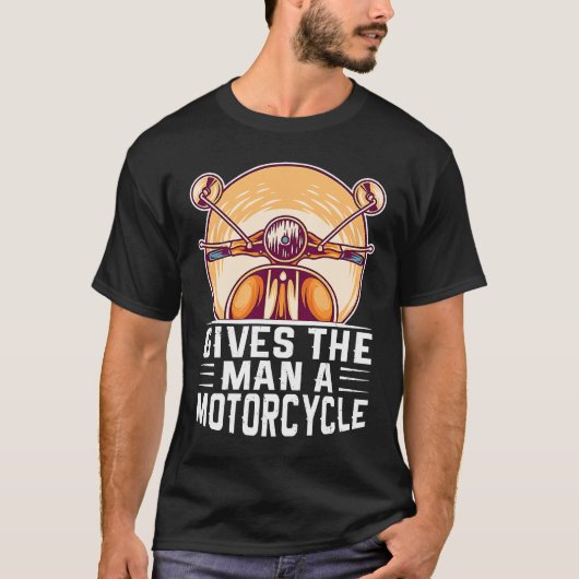 彼与えはバイクで Tシャツ (正面)