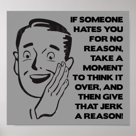 彼与えらは理由ポスタおもしろいー署名 ポスター (正面)