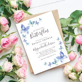 彼与え女の蝶ブライダルシャワー 招待状