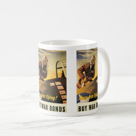 彼保の飛んでいる軍債 コーヒーマグカップ (正面右)