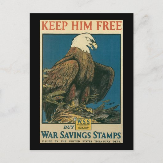 彼保は第二次世界大戦を自由にする ポストカード (正面)