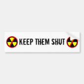 彼保らはカスタムアンチ核のスローガンを閉鎖する バンパーステッカー (正面)