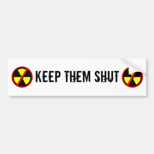 彼保らはカスタムアンチ核のスローガンを閉鎖する バンパーステッカー (正面)