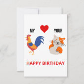 彼女おもしろいいけなの成人誕生日カード サンキューカード (正面)