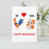 彼女おもしろいいけなの成人誕生日カード サンキューカード (スタンド正面)