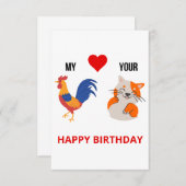 彼女おもしろいいけなの成人誕生日カード サンキューカード (正面/裏面)