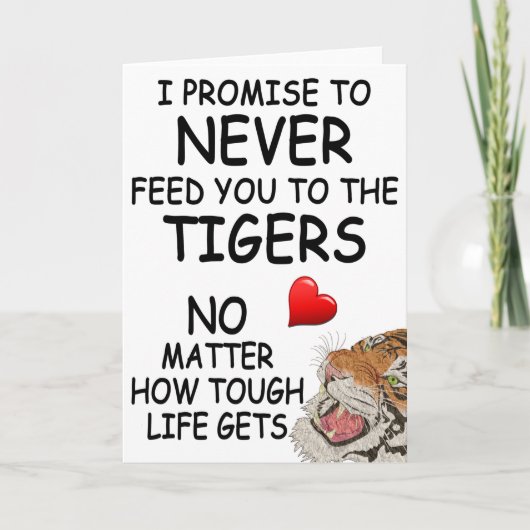 彼女おもしろいと妻の記念日カード カード (正面)