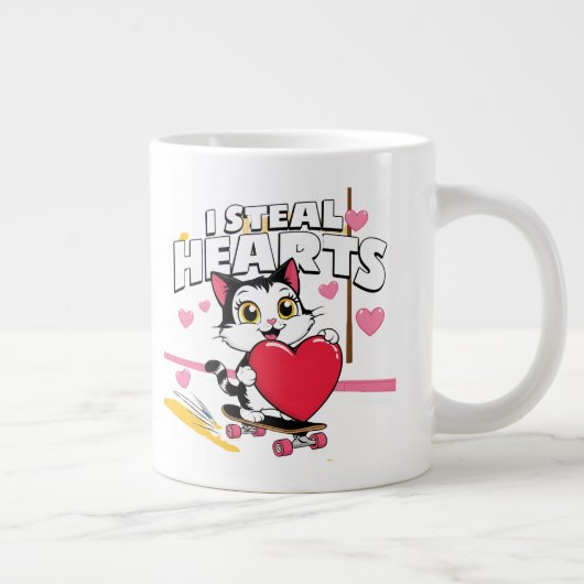 彼女おもしろいにとって「バレンタインでね」 – かわいいプレゼント ジャンボコーヒーマグカップ (右)