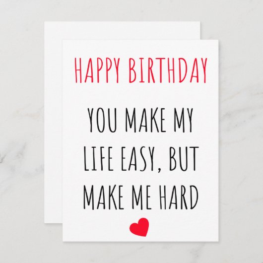 彼女おもしろいのいけな汚いハッピーバースデーカード シーズンカード (正面/裏面)