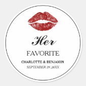 彼女おもしろいのお気に入りの結婚式の引き出物 ラウンドシール (正面)