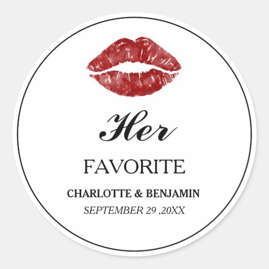 彼女おもしろいのお気に入りの結婚式の引き出物 ラウンドシール (正面)
