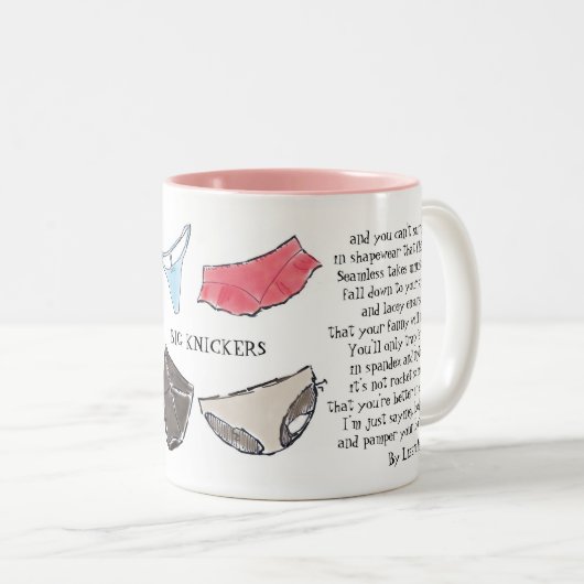 彼女おもしろいのための詩のマグ ツートーンマグカップ (正面右)