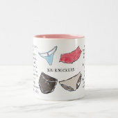 彼女おもしろいのための詩のマグ ツートーンマグカップ (中央)