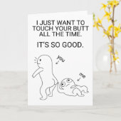 彼女おもしろいのカップル記念日カード カード (黄色い花)