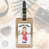 彼女おもしろいのクルージングガーリーグリッター ラゲッジタグ