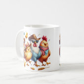 彼女おもしろいのチキン好きの鶏 コーヒーマグカップ (正面左)