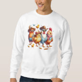 彼女おもしろいのチキン好きの鶏 スウェットシャツ (正面)