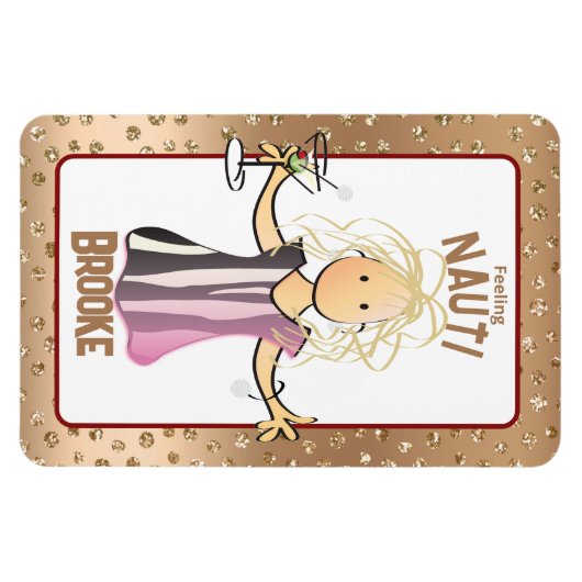 彼女おもしろいのバラ金ゴールド用クルーズ船扉 マグネット (横)