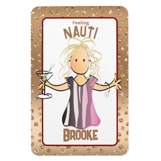 彼女おもしろいのバラ金ゴールド用クルーズ船扉 マグネット (縦)