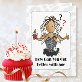 彼女おもしろいのパーソナライズされた誕生日のための甘い漫画 カード