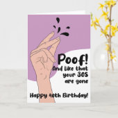 彼女おもしろいのユーモアpoof 40歳の誕生日カード カード (黄色い花)