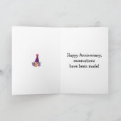 彼女おもしろいの周年記念ユーモアのカード カード (内部)