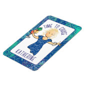 彼女おもしろいの熱帯ビーチクルーズドア用の漫画 マグネット (左側)