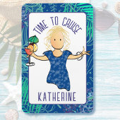 彼女おもしろいの熱帯ビーチクルーズドア用の漫画 マグネット