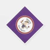 彼女おもしろいの誕生日のためのパーソナライズされた上品なサッシー スタンダードランチョンナプキン (角)