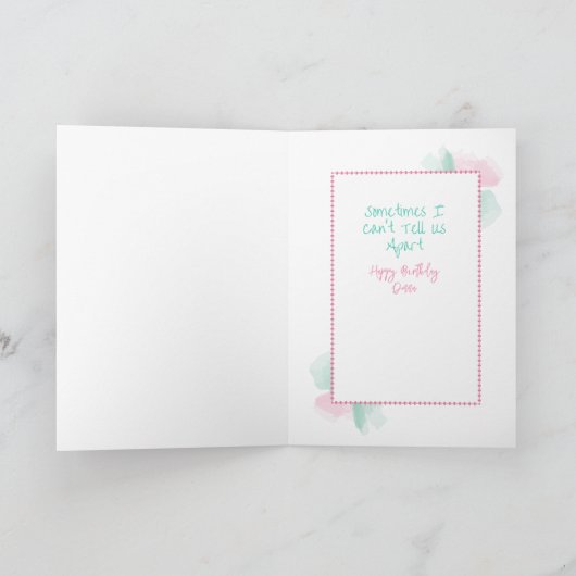 彼女おもしろいの誕生日のための皮肉な漫画 カード (内部)