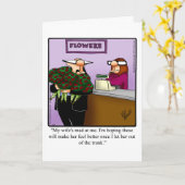 彼女おもしろいの誕生日グリーティングカード カード (黄色い花)