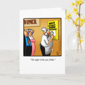 彼女おもしろいの「眼鏡」のアニバーサリーカード カード (黄色い花)