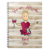 彼女おもしろいのGlamグリッターの女の漫画書のために ノートブック (正面)