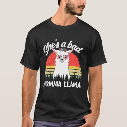 彼女おもしろいは悪いママラマママティーだ Tシャツ (正面)