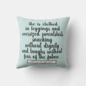 彼女おもしろいは服を着た引用文 クッション (裏面)