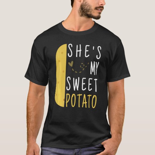 彼女おもしろいは私のサツマイモIヤムカップル Tシャツ (正面)